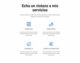 Echa Un Vistazo A Mis Servicios - Plantilla Gratuita De Una Página