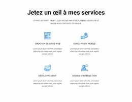 Jetez Un Œil À Mes Services - Inspiration Pour Une Maquette De Site Web