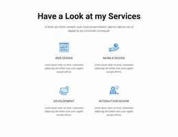 Have A Look At My Services - HTML Website Designer