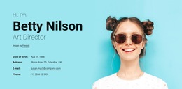 Art Director Profile - Free Download HTML5 Template