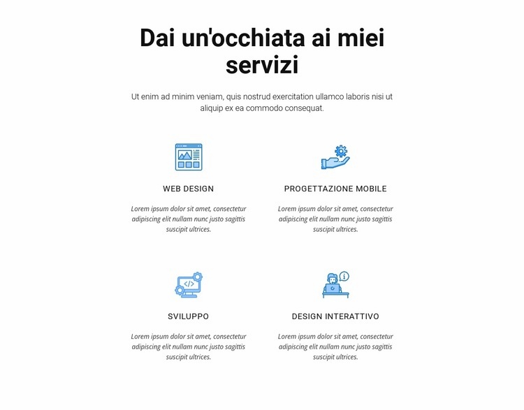 Dai un'occhiata ai miei servizi Mockup del sito web