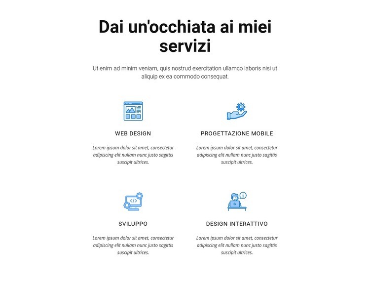 Dai un'occhiata ai miei servizi Modello HTML5