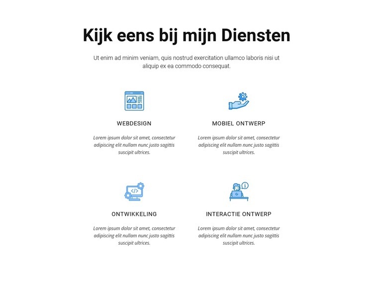 Kijk eens bij mijn diensten Bestemmingspagina