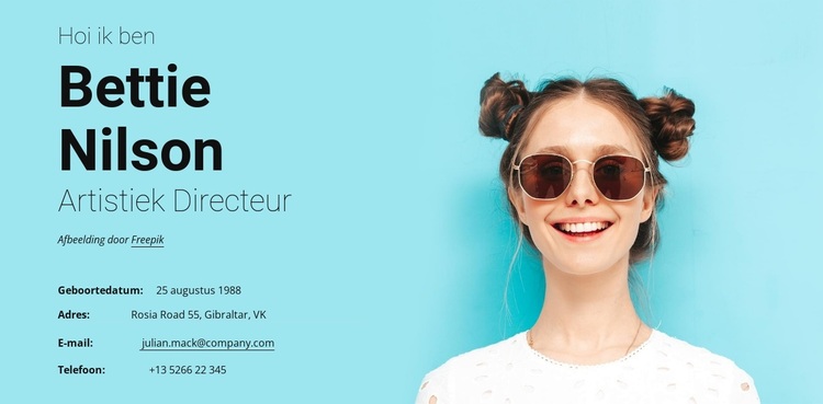 Art director profiel WordPress-thema