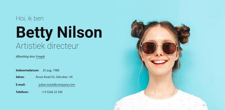 Art director profiel Website Builder-sjablonen