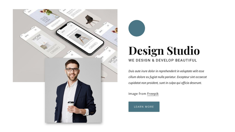 Award winning design agency One Page Template