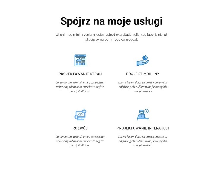 Zapoznaj się z moimi usługami Szablony do tworzenia witryn internetowych