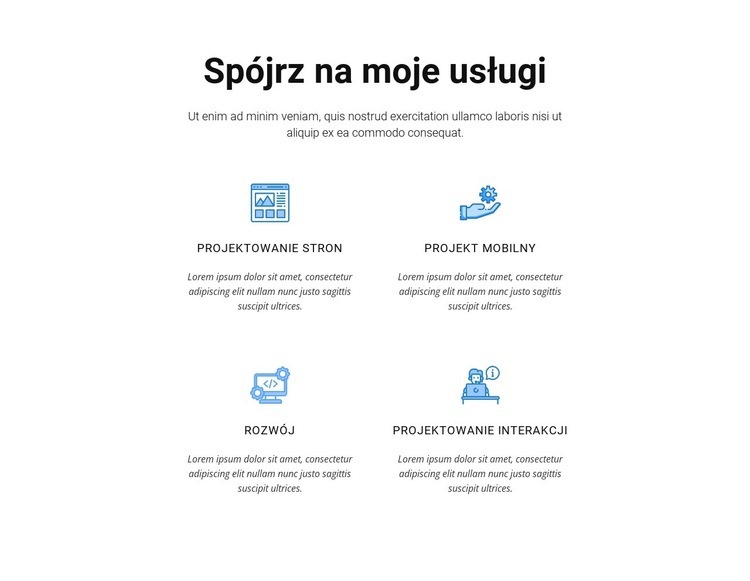 Zapoznaj się z moimi usługami Szablon HTML5