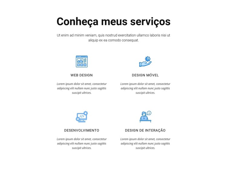 Dê uma olhada em meus serviços Template CSS