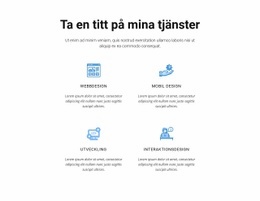 Ta En Titt På Mina Tjänster - Vacker Webbdesign