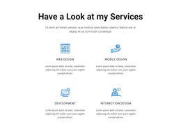 Have A Look At My Services - Free Website Template