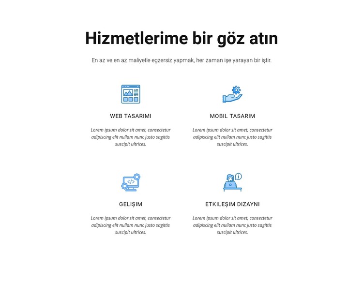 Hizmetlerime bir göz atın CSS Şablonu