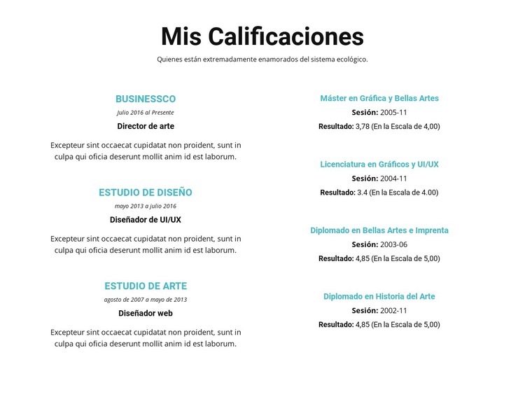 Resumen de calificaciones Plantilla