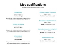 Résumé De Qualifications – Inspiration De Modèle HTML5
