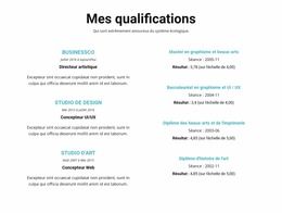 Résumé De Qualifications - Modèle Joomla Simple