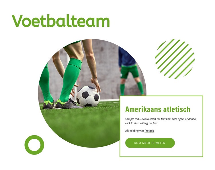 Voetbalteam Bestemmingspagina