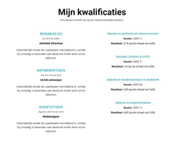 Samenvatting Van Kwalificaties