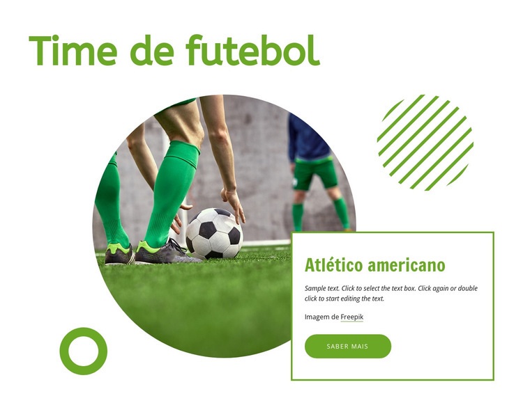 Time de futebol Modelos de construtor de sites