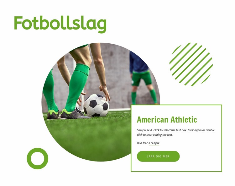 Fotbollslag HTML-mall