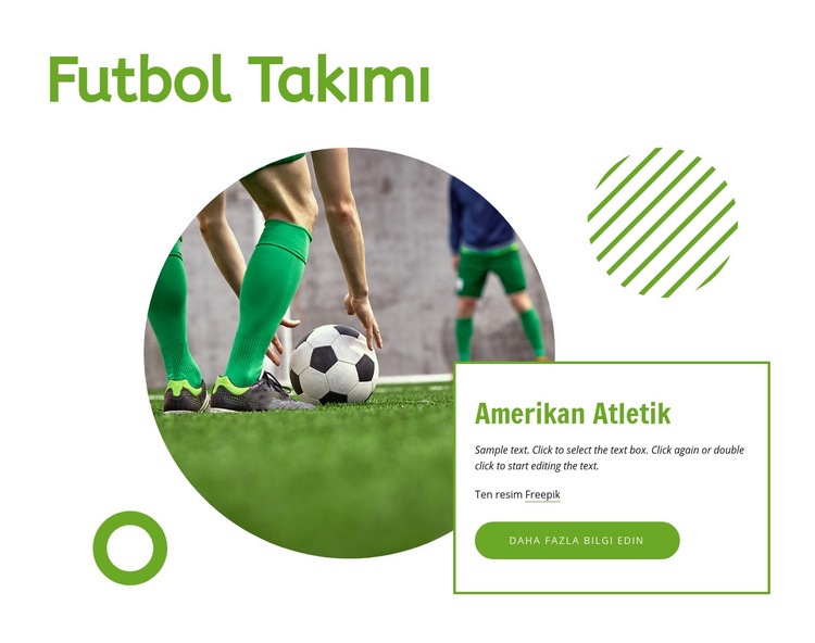 Futbol Takımı Açılış sayfası