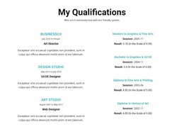 Summary Of Qualifications - WordPress & WooCommerce Theme