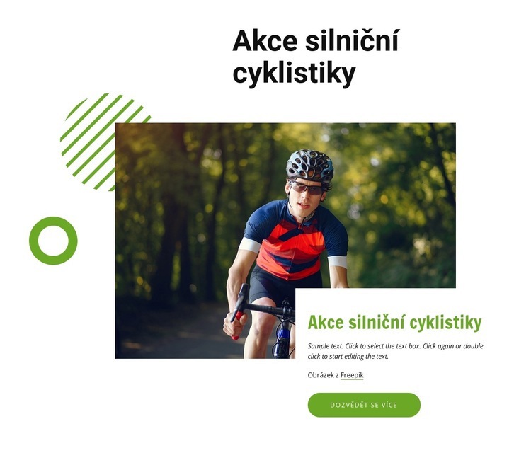 Akce silniční cyklistiky Šablona webové stránky