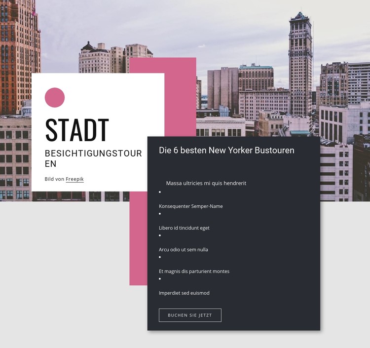 Stadtrundfahrten CSS-Vorlage