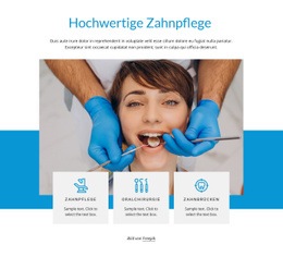 Hochwertige Zahnpflege - Vorlage Für Eine Seite