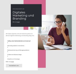 Digitales Marketing Und Branding - HTML-Vorlage