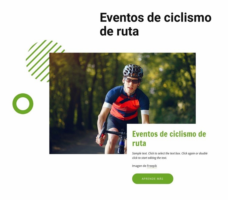 Eventos de ciclismo de ruta Plantillas de creación de sitios web