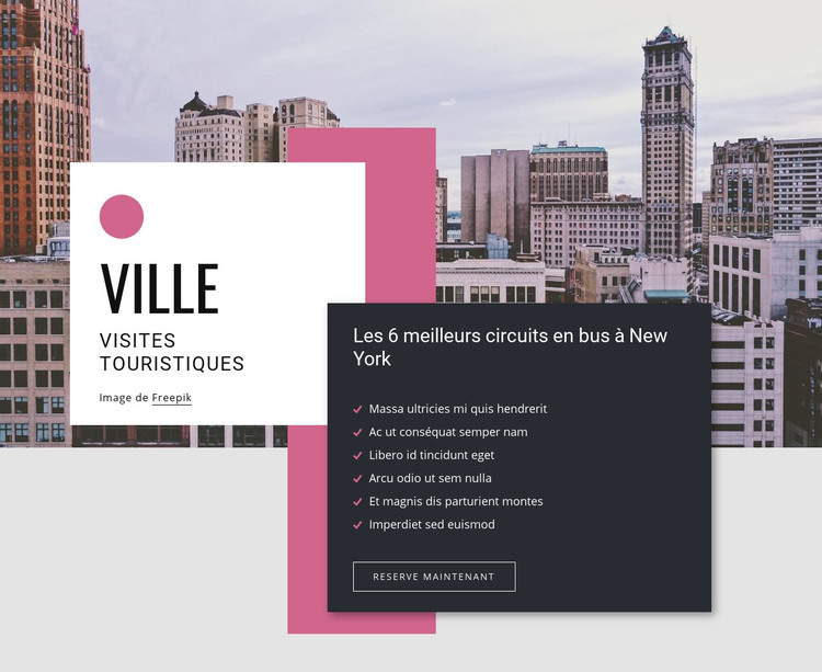 Visites guidées de la ville Modèle HTML