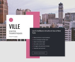 Page De Destination Du Site Web Pour Visites Guidées De La Ville