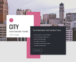 City Sightseeing Tours Landing Page Templates