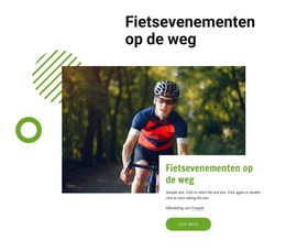 HTML-Pagina Voor Fietsevenementen Op De Weg