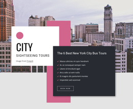 City Sightseeing Tours One Page Template