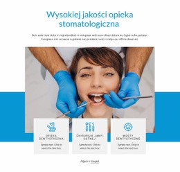 Wysokiej Jakości Opieka Stomatologiczna - Szablon Jednej Strony