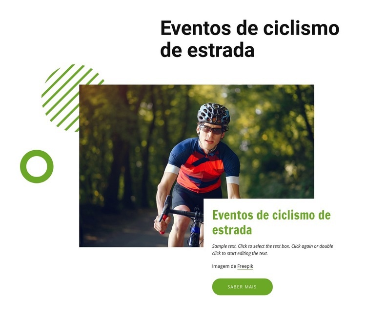 Eventos de ciclismo de estrada Landing Page