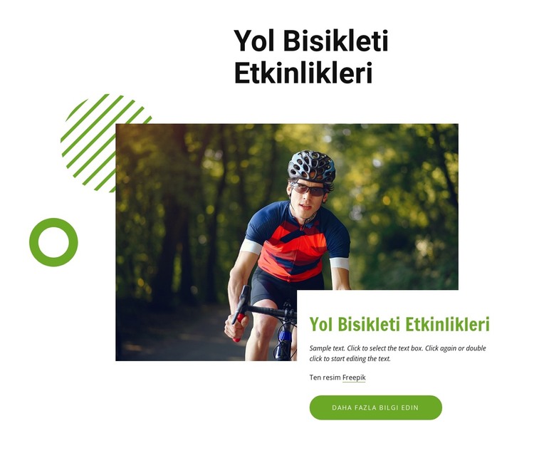 Yol bisikleti etkinlikleri HTML Şablonu