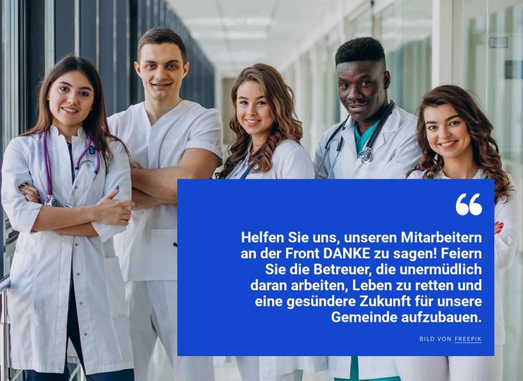 Gesundheitsteam Website-Modell