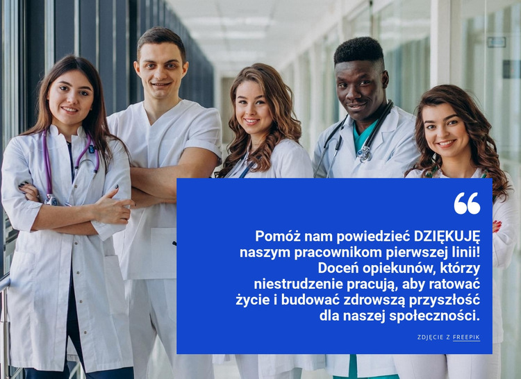 Zespół opieki zdrowotnej Szablon witryny sieci Web