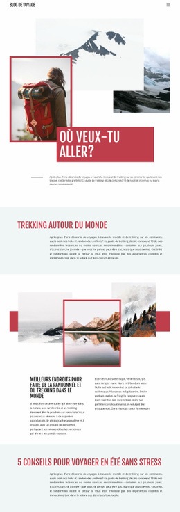 Voyage En Montagne Exteme - Modèle D'Une Page Réactif