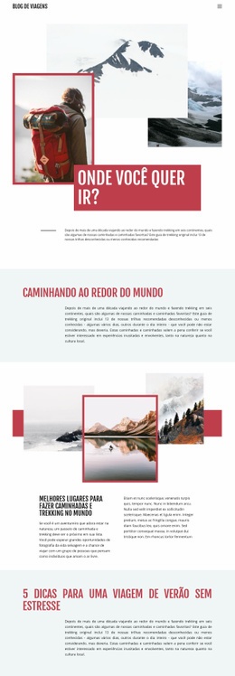 Viagem Na Montanha Exteme - Web Design Multifuncional