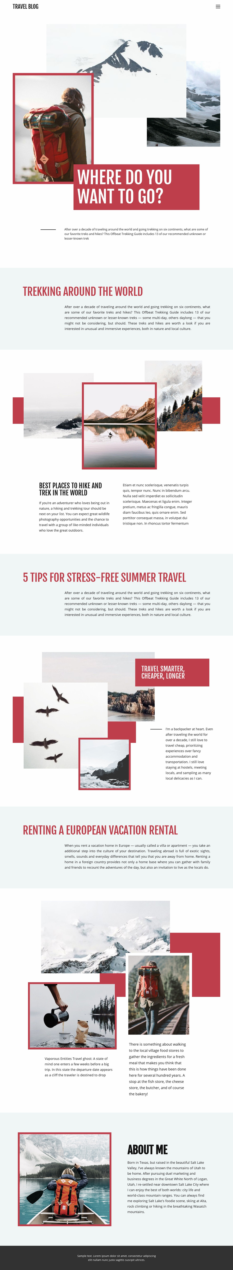 Exteme mountain travel Squarespace Template Alternative