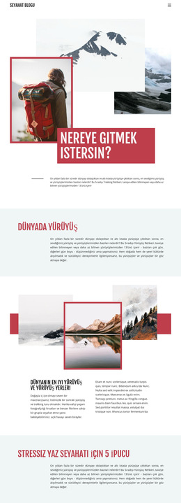 Exteme Dağ Gezisi - Duyarlı Web Sitesi Şablonu