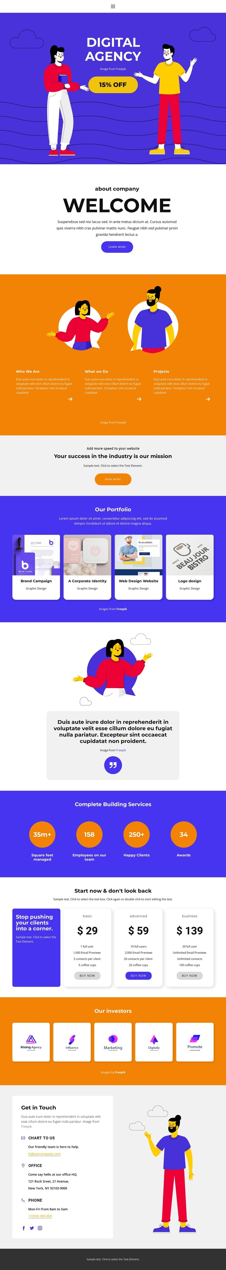 Business benefits HTML Template
