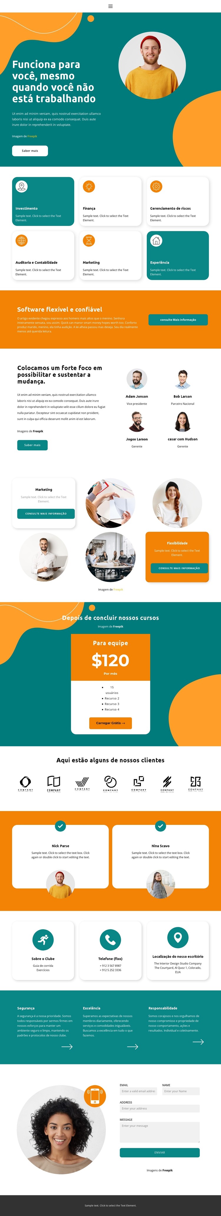 Execução inicial Modelo HTML