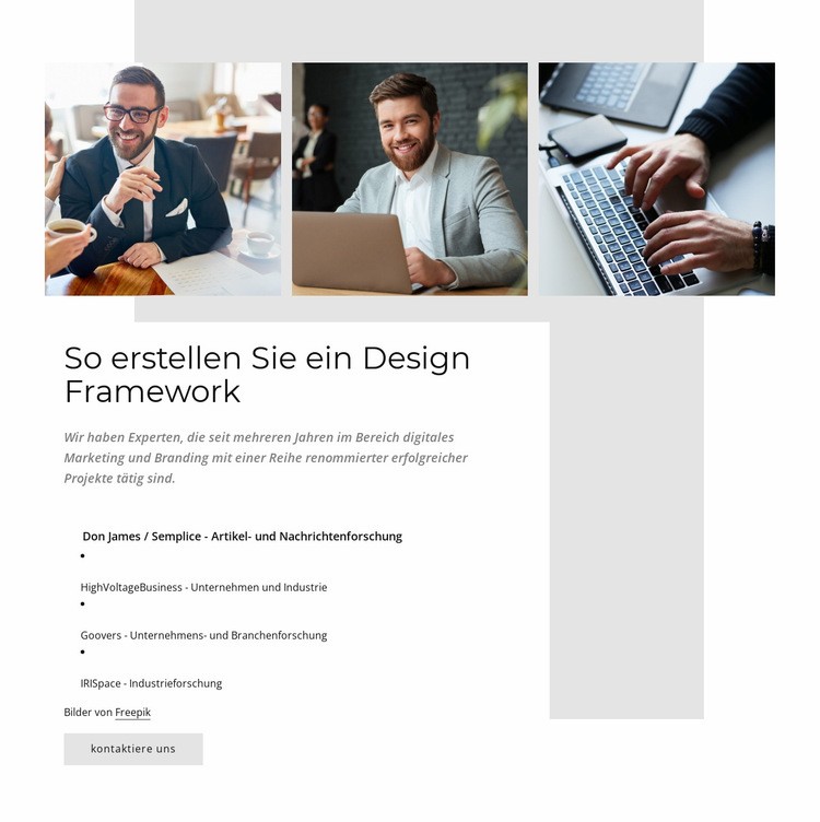 Webentwicklungsfirma Website-Modell