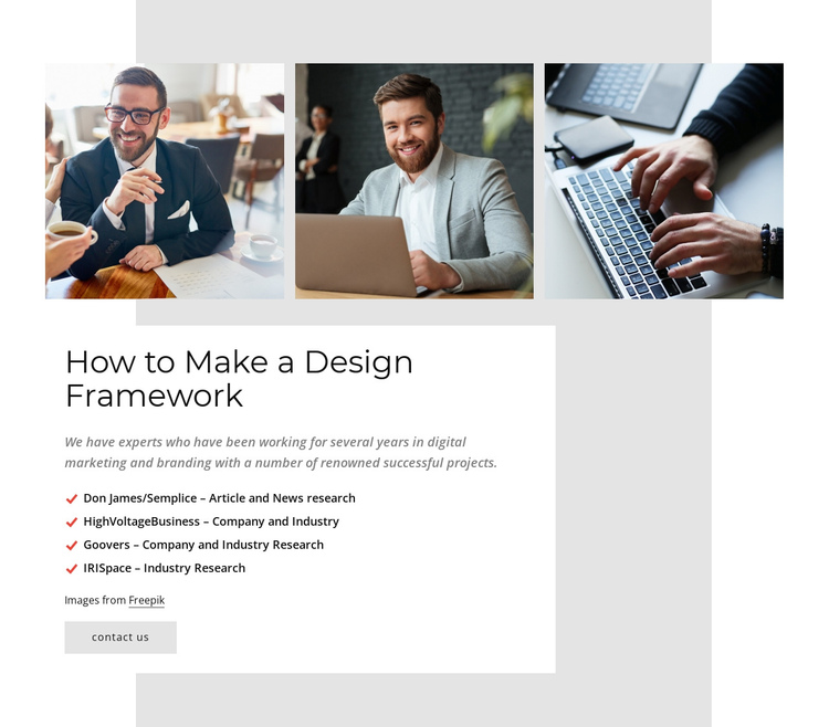 Web development firm One Page Template