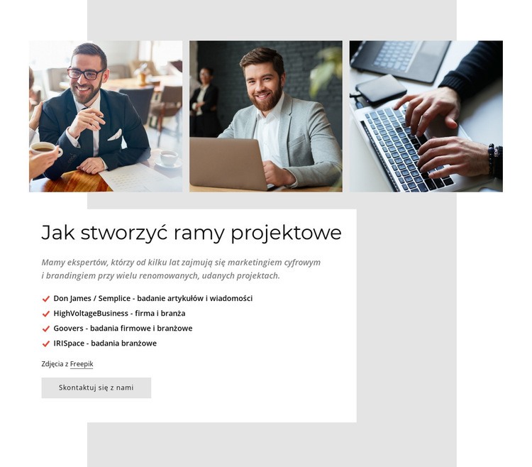 Firma zajmująca się tworzeniem stron internetowych Kreator witryn internetowych HTML