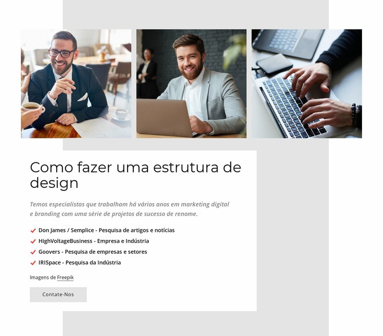 Empresa de desenvolvimento web Construtor de sites HTML